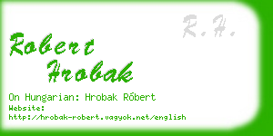 robert hrobak business card