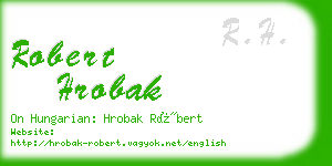 robert hrobak business card